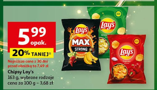 Chipsy chilli & lime Lay's max strong promocja