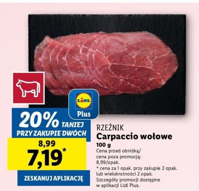 Carpaccio wołowe Rzeźnik codzienna dostawa promocja