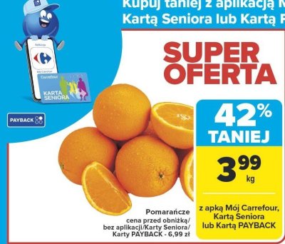 Pomarańcze promocja w Carrefour