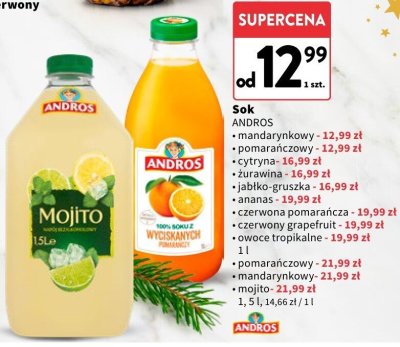 Sok ANDROS mojito promocja w Intermarche