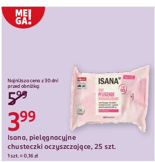 Chusteczki kosmetyczne Isana promocja w Rossmann