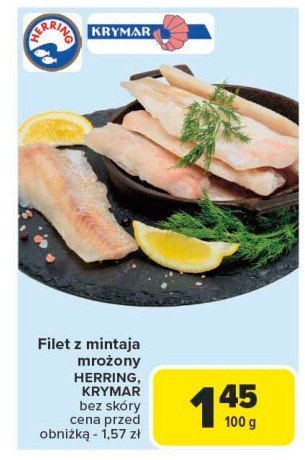 Mintaj filet mrożony promocja w Carrefour