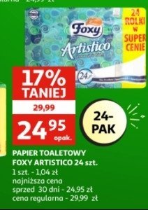 Papier toaletowy bia艂y Foxy artistico promocja