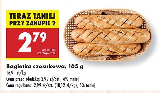 Bagietka czosnkowa promocja