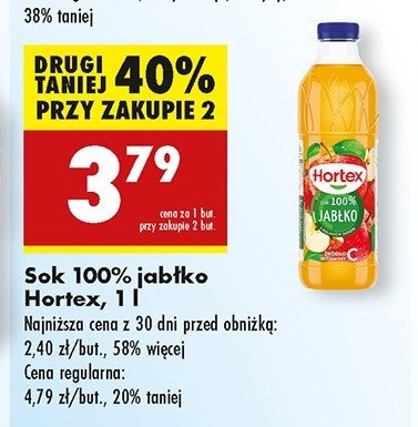 Sok jab艂kowy Hortex promocja