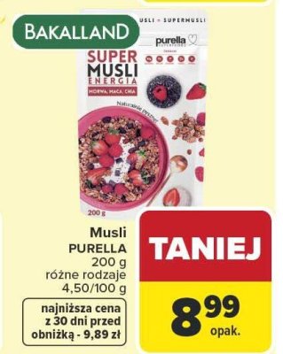 Musli PURELLA różne rodzaje 200 g promocja w Carrefour Market