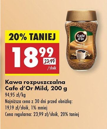 Kawa Cafe d'or mild promocja w Biedronka