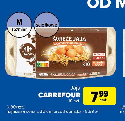 Jaja ściółkowe rozm. l Carrefour classic promocja