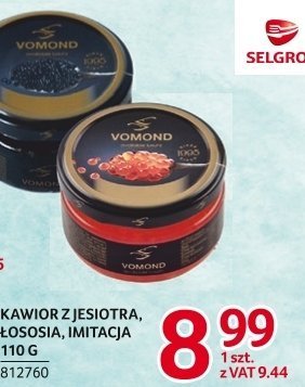 Kawior z jesiotra, łososia, imitacja 110g promocja w Selgros