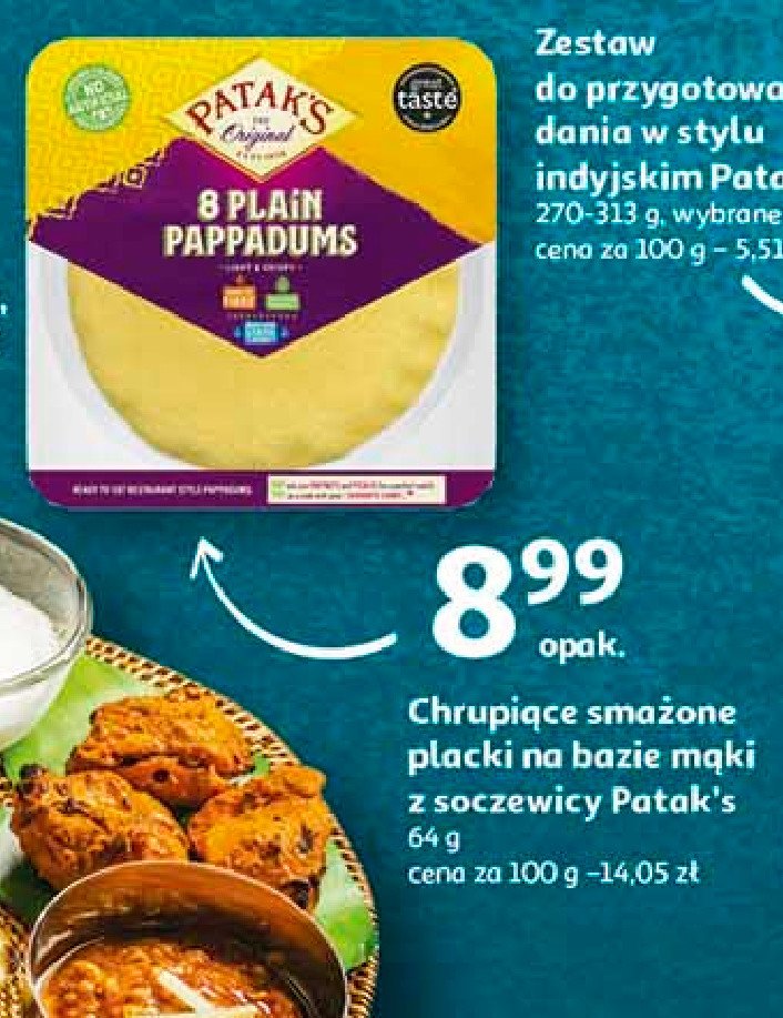 Placki pappadums Patak's promocja