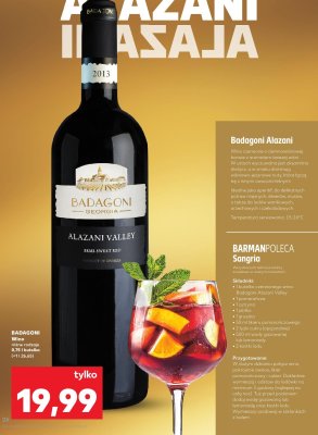 Wino Badagoni Alazani Valley Semi-Sweet Red promocja w Kaufland