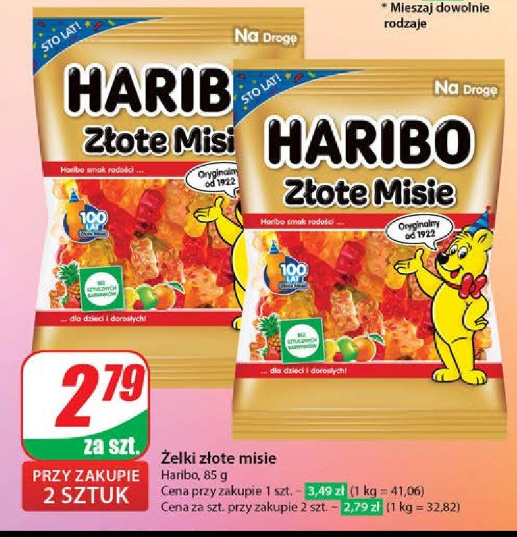 Żelki Haribo złote misie promocja w Dino