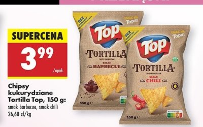Chipsy tortilla o smaku chilli Top chips Top (biedronka) promocja