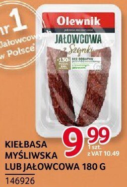 Kiełbasa myśliwska lub jałowcowa Olewnik 180g promocja w Selgros