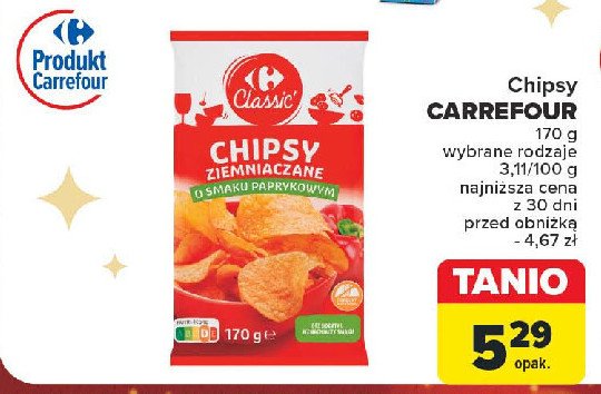 Chipsy paprykowe Carrefour promocja