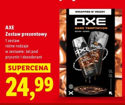 AXE Zestaw prezentowy różne rodzaje w zestawie: żel pod prysznic i dezodorant promocja w Lidl