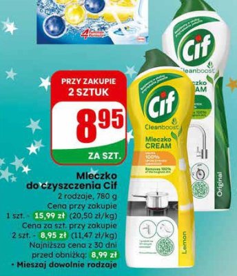 Mleczko do czyszczenia Cif promocja w Dino