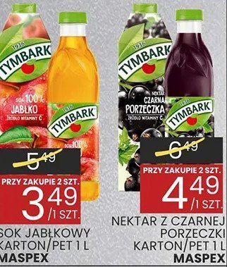 Nektar z czarnej porzeczki karton / pet 1 l Maspex promocja w Wafelek