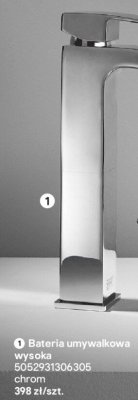 Bateria umywalkowa wysoka Cooke&Lewis Salaman chrom promocja w Castorama