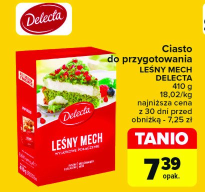 Ciasto leśny mech Delecta promocja