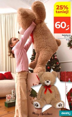 Maskotka miś wys. 70 cm promocja w Dealz