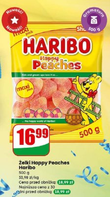 Żelki Happy Peaches  promocja w Dino