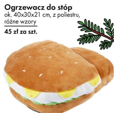 Ogrzewacz do stóp ok. 40x30x21 cm, z poliestrnu, różne wzory promocja w Tedi