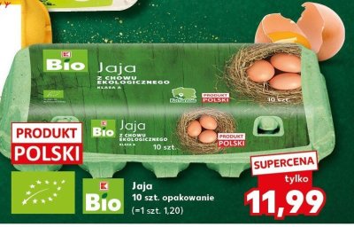 Jaja Bio jaja z chowu ekologicznego 10 szt. promocja w Kaufland