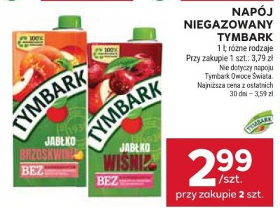 Napój niegazowany Tymbark promocja w Stokrotka