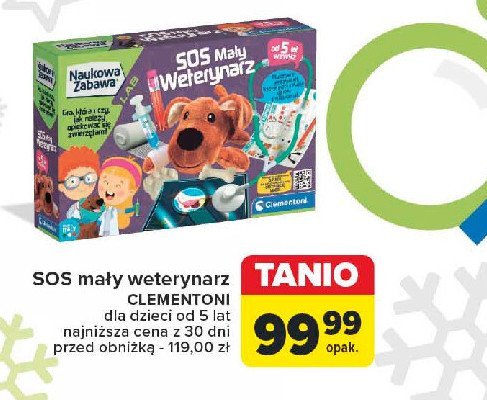 Naukowa zabawa - sos mały weterynarz Clementoni promocja w Carrefour