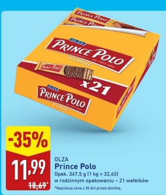 Wafelki Prince Polo Classic promocja w Aldi