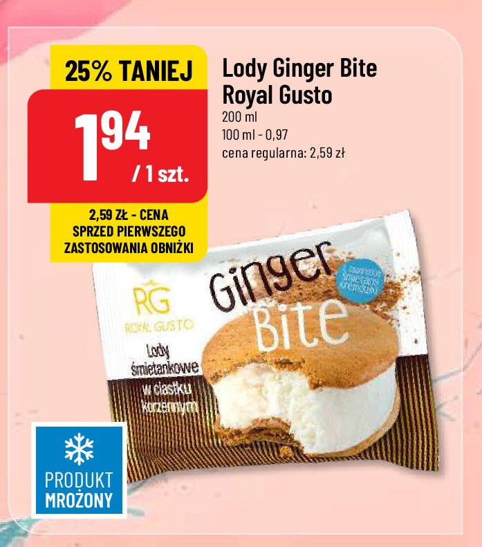 Lody ginger bite Royal gusto promocja