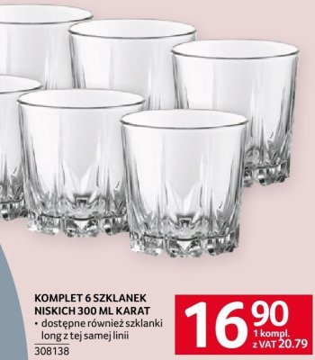 Komplet 6 szklanek NISKACH 300 ml KARAT promocja w Selgros