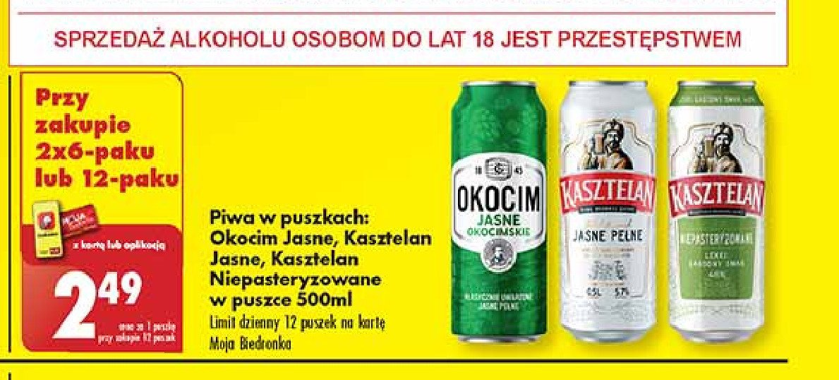 Piwo Kasztelan niepasteryzowane promocja