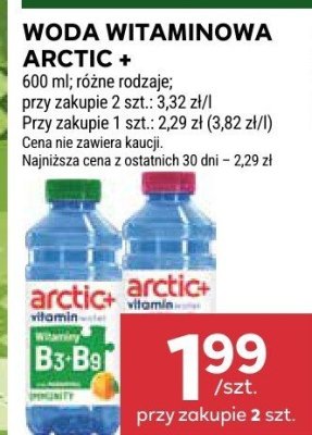 Woda witaminowa Arctic+ promocja w Stokrotka
