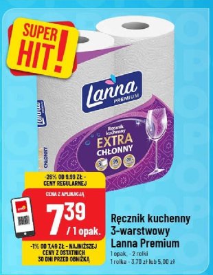 Ręcznik kuchenny 3-warstwowy Lanna Premium promocja w POLOmarket