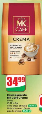 Kawa ziarnista MK Café Crema promocja w Dino