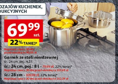 Garnek ze stali nierdzewnej 20 cm Home creation promocja w Auchan