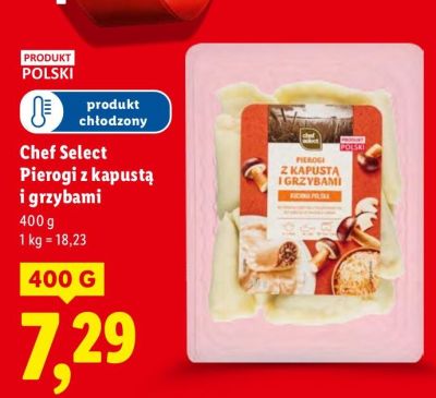 Pierogi Chef Select Pierogi z kapustą i grzybami promocja w Lidl
