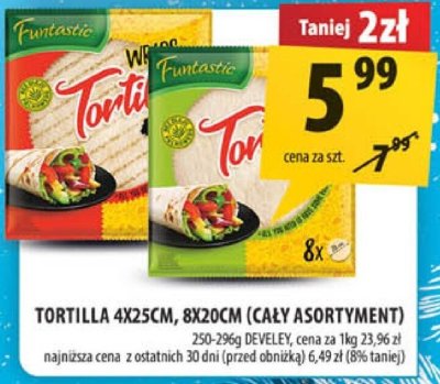 Tortilla 4x25cm, 8x20cm (cały asortyment) Develey promocja w Arhelan