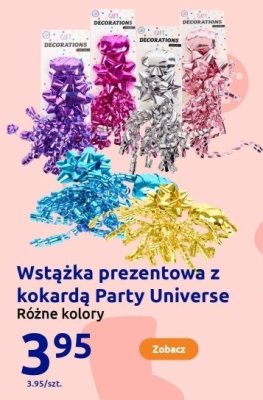 Wstążka prezentowa z kokardą Party Universe różne kolory promocja w Action