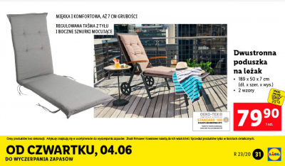 Poduszka na le偶ak 189 x 50 x 7 cm promocja
