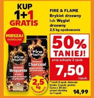 Brykiet grillowy Fire & flame promocja