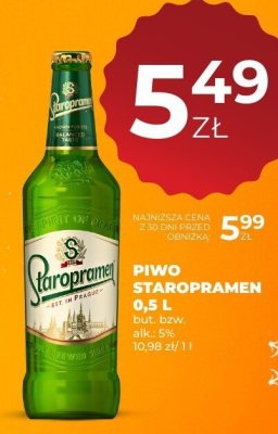 Piwo Staropramen 0,5 L promocja w Duży Ben