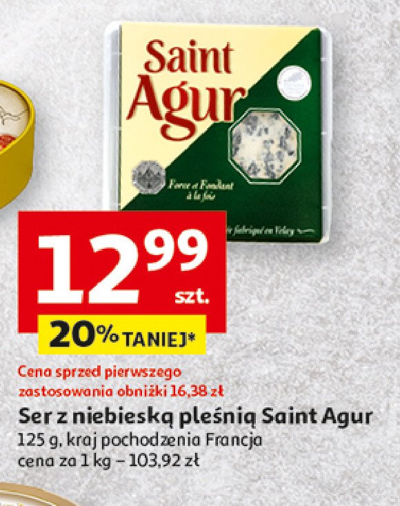 Ser pleśniowy Saint agur promocja w Auchan