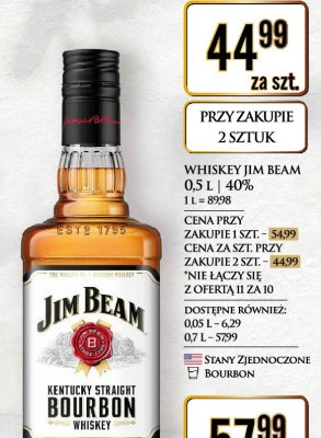 Bourbon Jim beam white label promocja