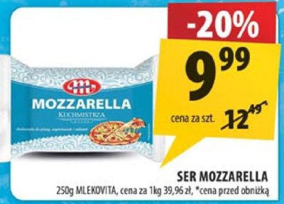 Ser Mozzarella w zalewie Mlekovita promocja w Arhelan
