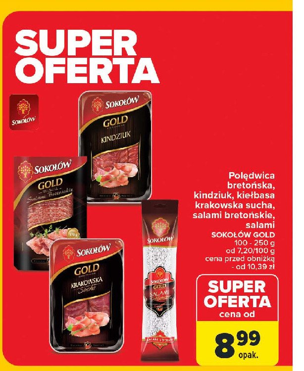 Salami bretońskie Sokołów gold promocja