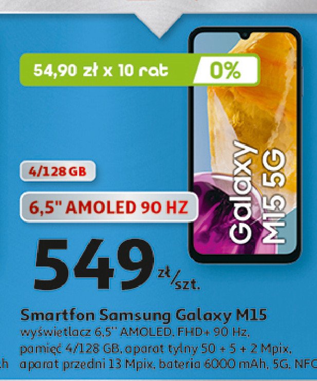 Smartfon m15 Samsung galaxy promocja