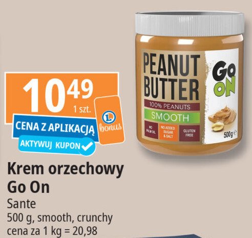 Masło orzechowe smooth Go on! promocja